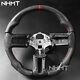100% Carbon Fiber Steering Wheel Fit For Mustang GT 2012-2014 Red Line