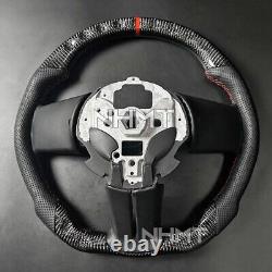 100% Carbon Fiber Steering Wheel Fit For Mustang GT 2012-2014 Red Line
