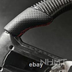 100% Carbon Fiber Steering Wheel Fit For Mustang GT 2012-2014 Red Line