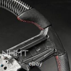 100% Carbon Fiber Steering Wheel Fit For Mustang GT 2012-2014 Red Line
