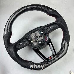 100%Real Black Carbon Fiber Steering wheel for Audi Q7 SQ7 SQ5 SQ7 SQ8 RS3 A4