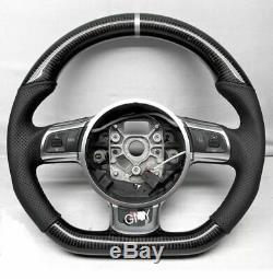 100% Real Carbon Fiber Car Steering Wheel For Audi TT R8 (Without Buttons Trim)
