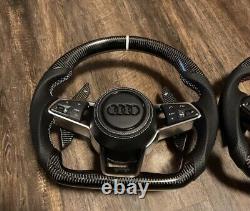 100% Real Carbon Fiber Steering Wheel For Audi R8 V10 TT TTRS