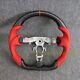 100% Real Carbon Fiber Steering Wheel Perforated Leather Fit Nissan 370z QX70