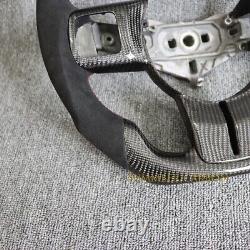 100% Real Carbon Fiber Suede Steering Wheel For Jeep Wrangler JK 2011-17