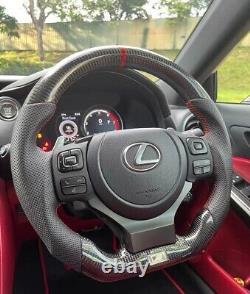 100%Real Carbon Fiber steering wheel For Lexus IS RC NX GS ISF RCF GSF 2014+