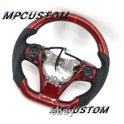 100% Real red carbon fiber steering wheel For Toyota 7th gen Cmary 2012-14