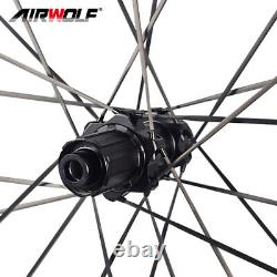 1245g 700C Carbon Fiber Road Bike Wheelset Bicycle Wheels Carbon Spokes Disc