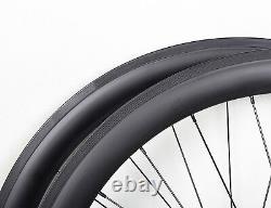 1380g Carbon Wheelset 38mm Clincher Rim 700C UD Matt Road Bike Race Powerway