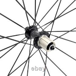 1380g Carbon Wheelset 38mm Clincher Rim 700C UD Matt Road Bike Race Powerway