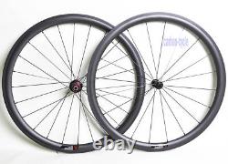 1380g Carbon Wheelset 38mm Clincher Rim 700C UD Matt Road Bike Race Powerway