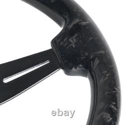 14INCH Forged Carbon Fiber Racing Steering Wheel Deep Dish 6 Bolt Universal