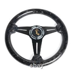 14INCH Forged Carbon Fiber Racing Steering Wheel Deep Dish 6 Bolt Universal