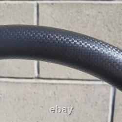 14 Billet Black Steering Wheel Carbon Fiber Half Wrap GMC Modern Licensed Horn