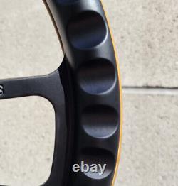 14 Billet Black Steering Wheel Carbon Fiber Vinyl + Licensed SS Chevy Horn