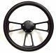 14 Carbon Fiber Black Muscle Steering Wheel with 69-94 Chevy GM Billet Adapter