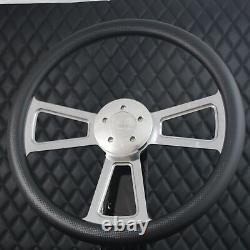 18 Billet Aluminum Steering Wheel Big Rig Carbon Fiber Vinyl 5 Hole Semi Truck