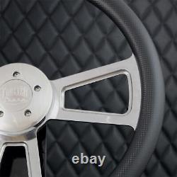 18 Billet Aluminum Steering Wheel Big Rig Carbon Fiber Vinyl 5 Hole Semi Truck
