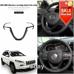 19pc Carbon Fiber Full Interior Steering wheel Cover Trim For Jeep Cherokee 2019