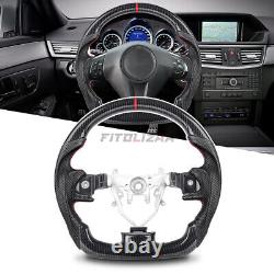 1X Hydro Dip Carbon Fiber Steering Wheel For Subaru WRX STI 2008-2014 Nappa Grip