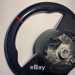 2005-2009 Ford Mustang Red Stitch Real Carbon Fiber Steering Wheel