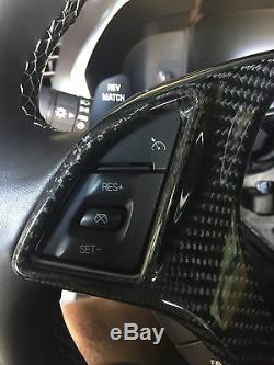2014-2018 Corvette C7 Carbon Fiber Steering Wheel Bezel