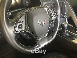 2014-2018 Corvette C7 Carbon Fiber Steering Wheel Bezel