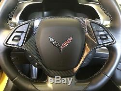 2014-2019 Corvette C7 Carbon Fiber Steering Wheel Bezel and Paddle Shifters