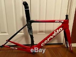 2015 Cervelo S3 Aero Carbon Road Frameset 51cm Rim Brake Red/ Black