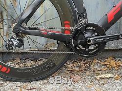 2015 Fuji Norcom Straight 2.1 Time Trial Triathlon bike withcarbon wheels & bar