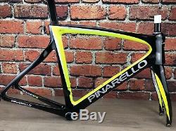 2015 Pinarello Dogma F8 56cm Carbon Road Bike Frameset Rim Brake Black/Fluro