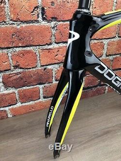 2015 Pinarello Dogma F8 56cm Carbon Road Bike Frameset Rim Brake Black/Fluro