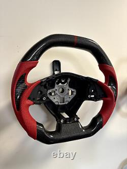 2016-24 Camaro LT RS SS ZL1 LT1 Red Leather Carbon Fiber Steering Wheel
