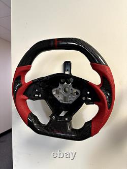 2016-24 Camaro LT RS SS ZL1 LT1 Red Leather Carbon Fiber Steering Wheel