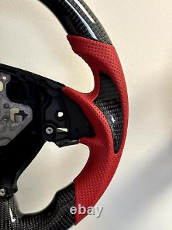 2016-24 Camaro LT RS SS ZL1 LT1 Red Leather Carbon Fiber Steering Wheel