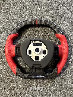2016-24 Camaro LT RS SS ZL1 LT1 Red Leather Carbon Fiber Steering Wheel