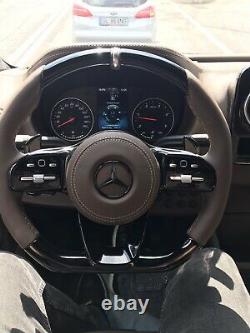2020 Mercedes Benz Fiber Carbon, Piano Black Wood Steering Wheel