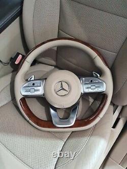2020 Mercedes Benz Fiber Carbon, Piano Black Wood Steering Wheel