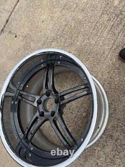 20inch Carbon Fiber 3-Piece Wheel 5x112 Gunmetal Carbon Fiber Face 20x11.5