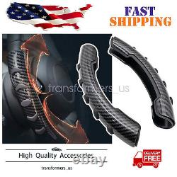 2x Carbon Fiber Non-Slip Steering Wheel Booster Cover For Honda Civic Accord CRV