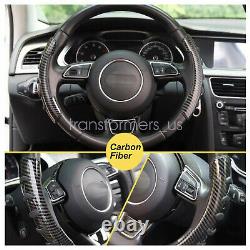 2x Carbon Fiber Non-Slip Steering Wheel Booster Cover For Honda Civic Accord CRV