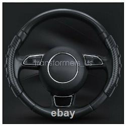 2x Carbon Fiber Non-Slip Steering Wheel Booster Cover For Honda Civic Accord CRV