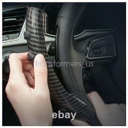 2x Carbon Fiber Non-Slip Steering Wheel Booster Cover For Honda Civic Accord CRV