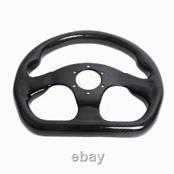 320MM Carbon Fiber Racing Steering Wheel FLAT Gloss Semicircle FLAT BOTTOM