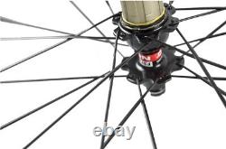 38/50/60/80mm Clincher Carbon Wheelset Road Bike Alloy Brake Surface 700C Wheels
