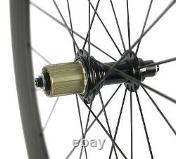 38/50/60/88mm Carbon Wheels Road Bike Clincher Carbon Wheelset 700C 3K Matte US