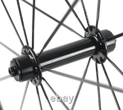 38mm 25mm U Shape Clincher Carbon Wheels Carbon Bicycle Wheelset 700C UD Basalt