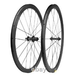 38mm Full Carbon Fiber Wheels Road Bike Clincher Bicycle Cycling Wheelset 700C