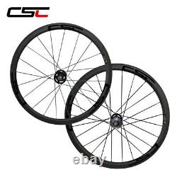 38x25mm Fixed Gear Carbon Wheels Track Carbon Fiber Wheelset Clincher Tububuless