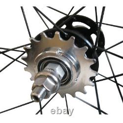 38x25mm Fixed Gear Carbon Wheels Track Carbon Fiber Wheelset Clincher Tububuless